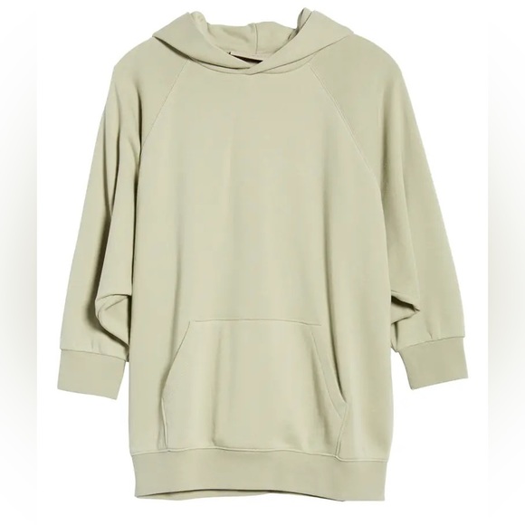 NWT Women’s Medium Fear Of God Essentials French Terry 3/4 Sleeve Hoodie Seafoam - Picture 1 of 13